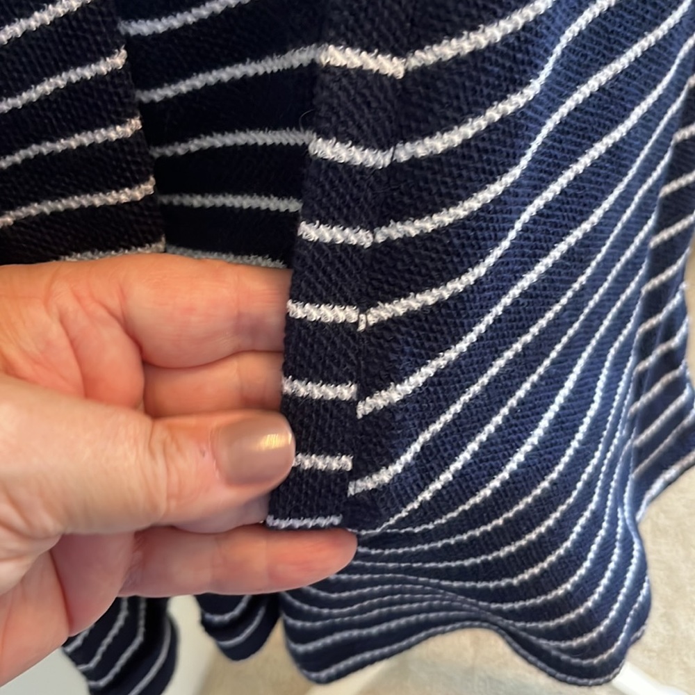 Caslon Blazer Navy and White striped Size XS - Picture 3 of 5